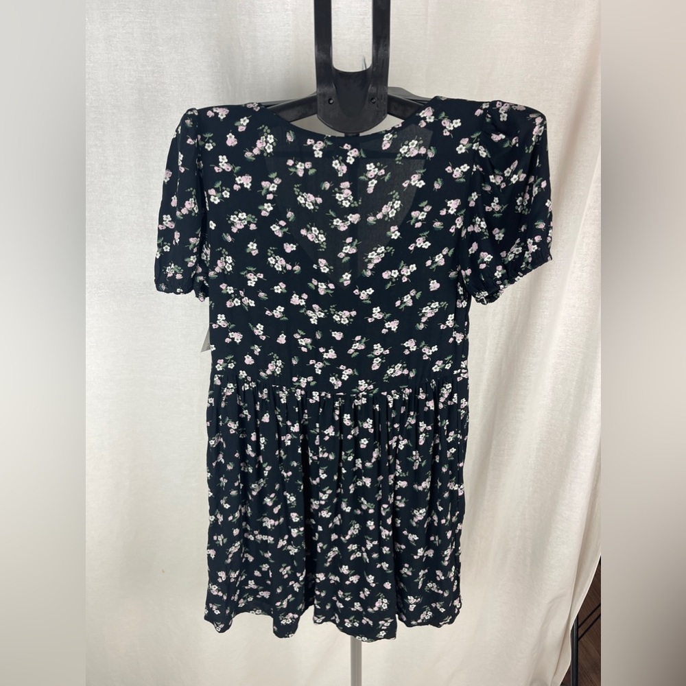 BP. Printed Black Floral Mini Dress Size XS (0-2) NWT - Picture 7 of 14